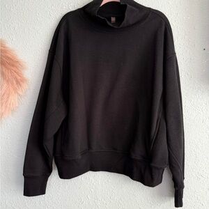 Mono B Black Cowl Neck Sweatshirt